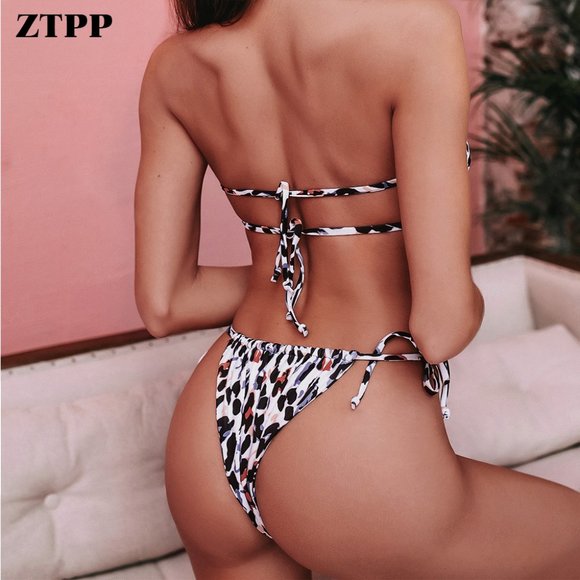 Leopard bikini 2021 push up animal print